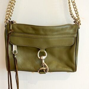 Rebecca Minkoff Mini M.A.C. Olive Green with Gold Hardware